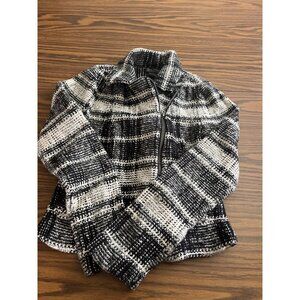Lucky Brand black and white zip front jacket size XS